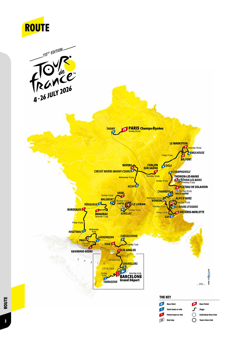 2026 Tour de France Map